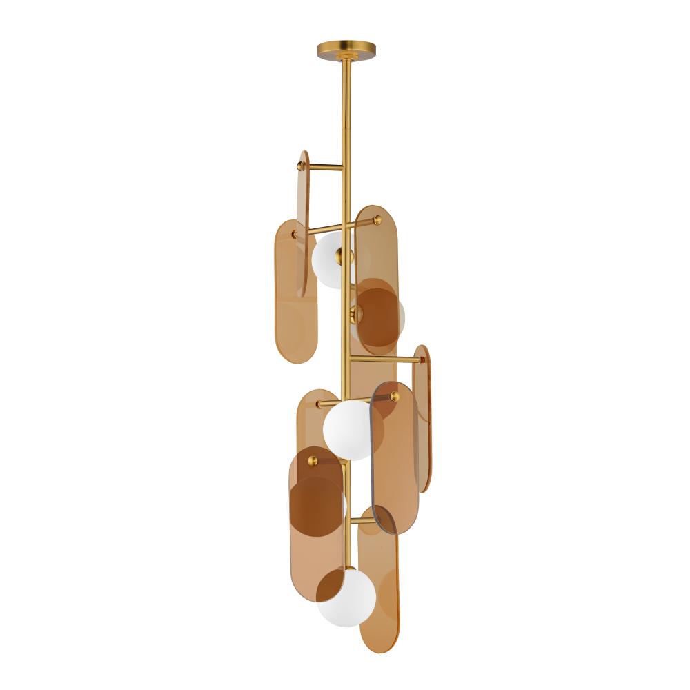 Studio M MEGALITH - GLASS SM24827AMNAB Pendant - Natural Aged Brass