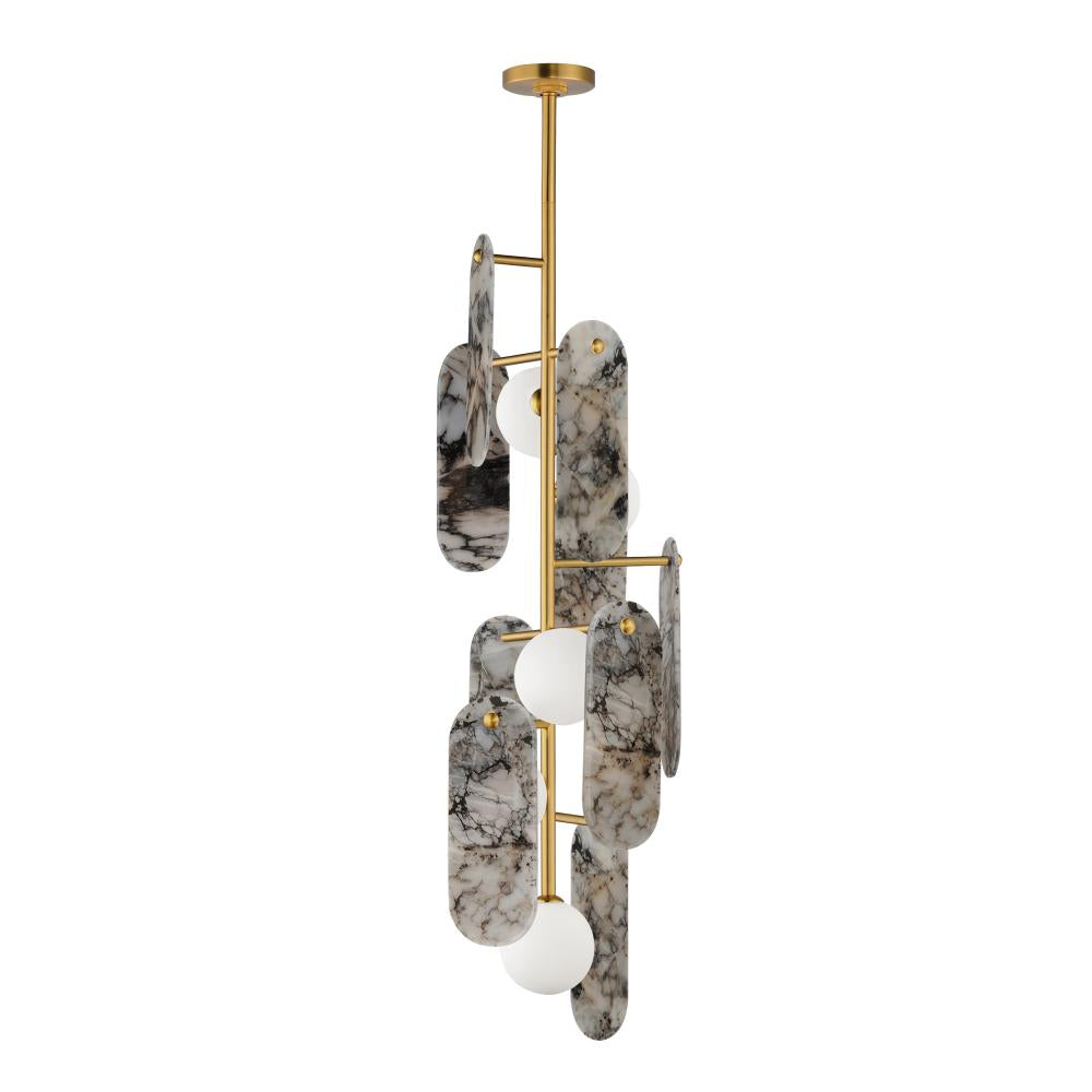 Studio M MEGALITH - STONE SM24827ARYNAB Pendant - Natural Aged Brass