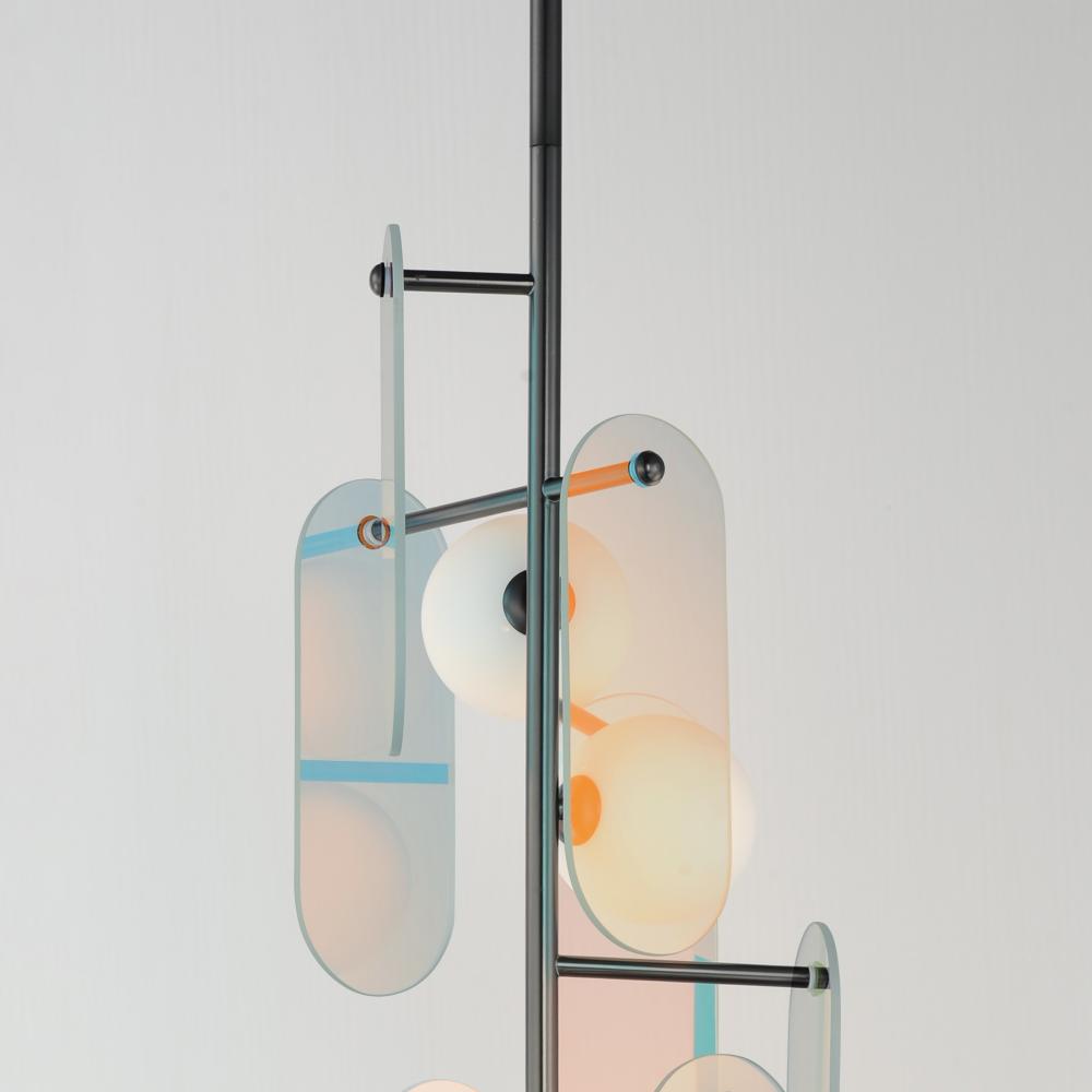 Studio M MEGALITH - GLASS SM24827DCGM Pendant - Gunmetal