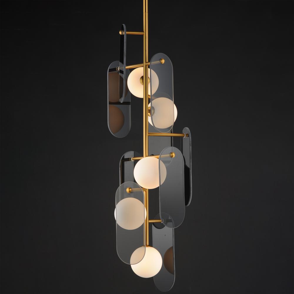 Studio M MEGALITH - GLASS SM24827MSKNAB Pendant - Natural Aged Brass