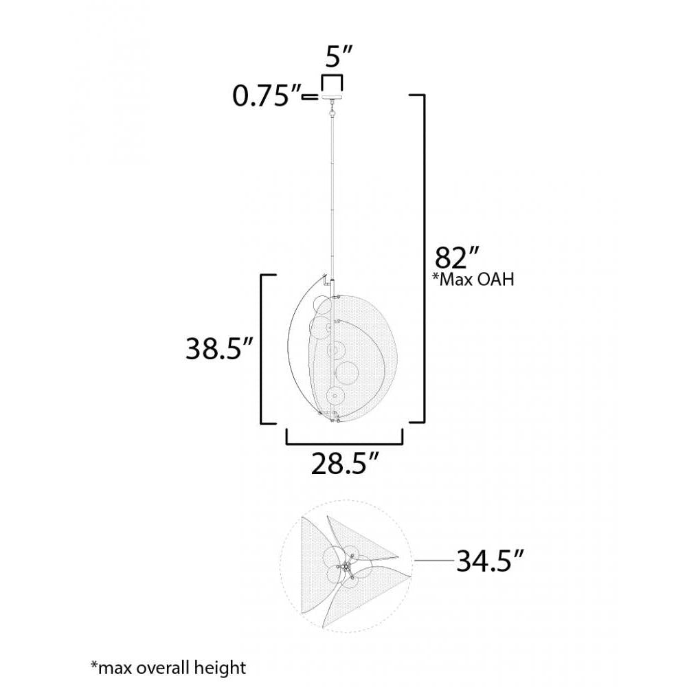 Studio M CHIPS SM32303SWNAB Pendant Traditional - Natural Aged Brass
