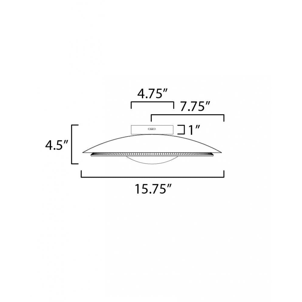 Studio M PRISMATIC SM81860CRBK Flush Mount - Black