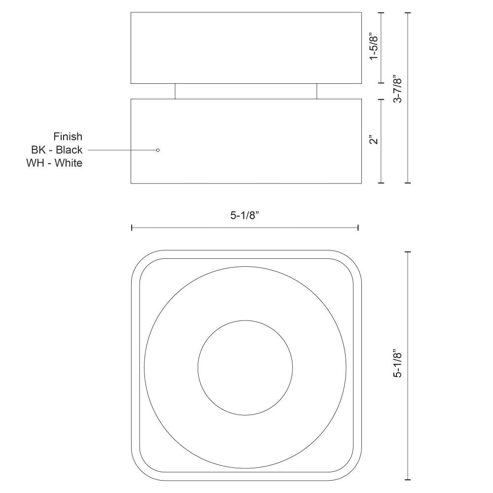 Kuzco FM9304-WH-UNV Flush Mount, 20W LED, White
