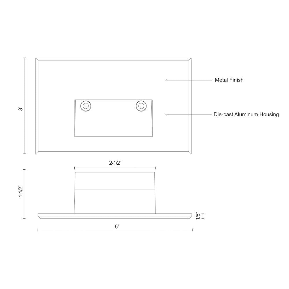 Kuzco Sonic ER3003-GY LED Exterior Wall/Step Lights, UL Rated, Gray