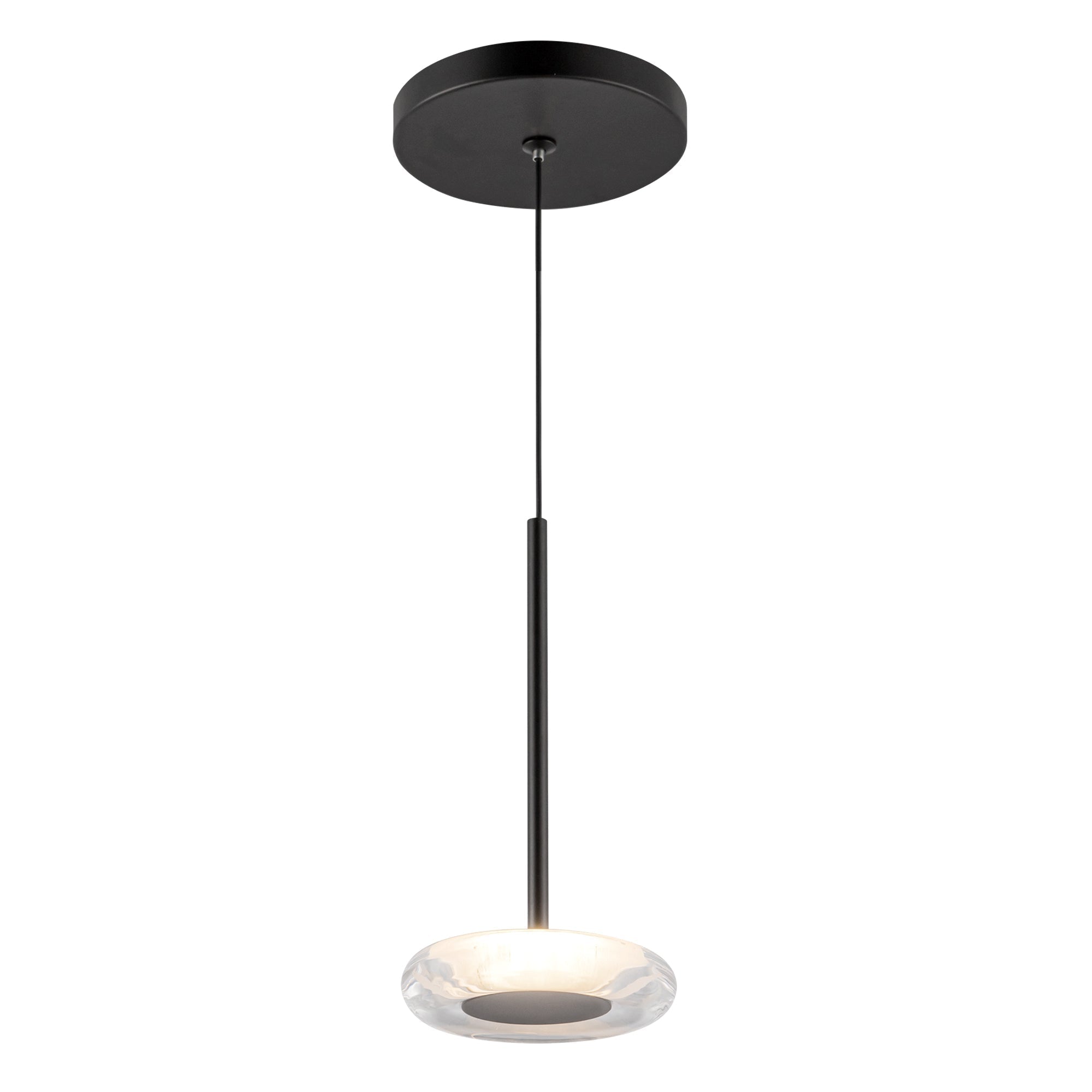 Kuzco Stephord PD97204-BK/CL Pendant, UL Listed, Black/Clear Glass