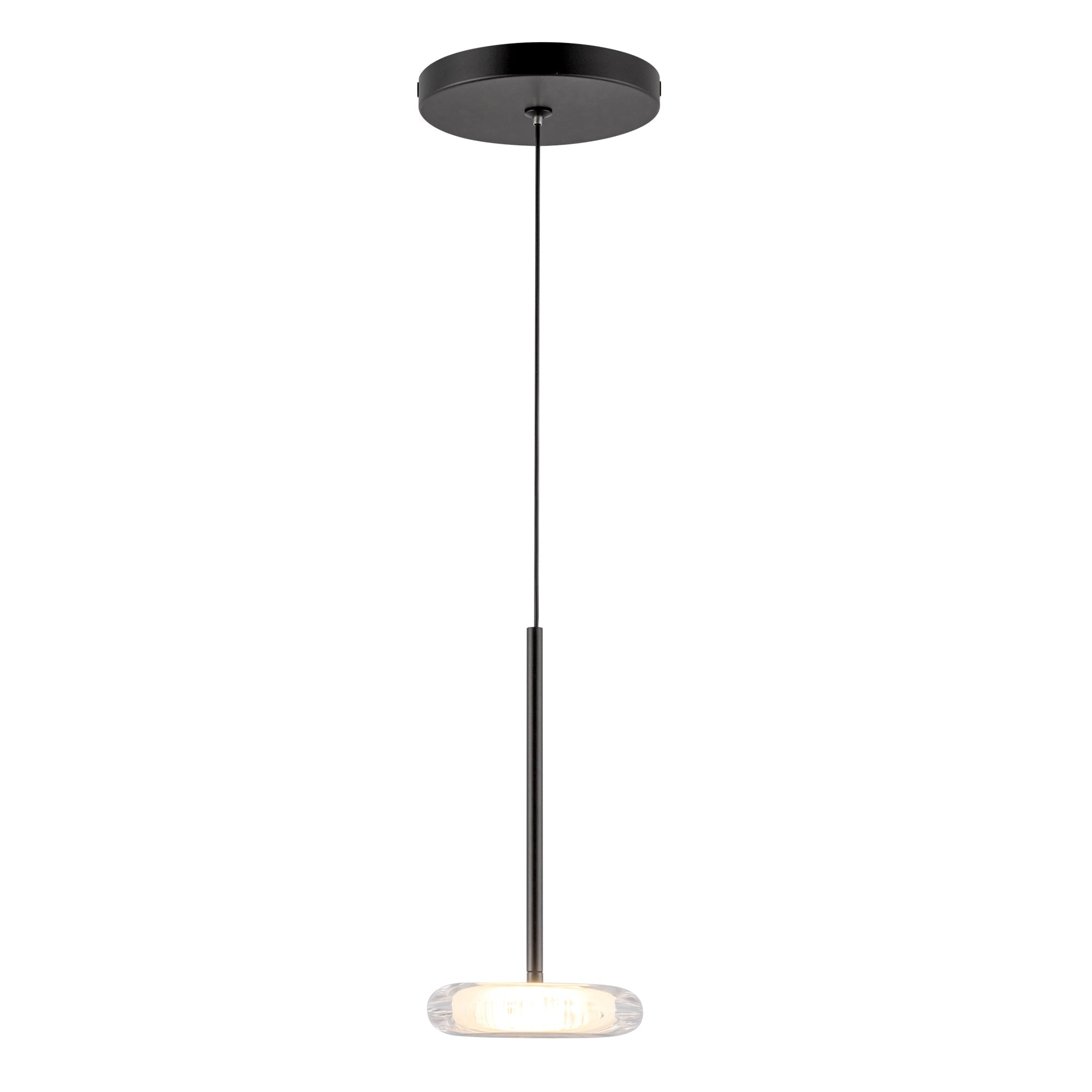 Kuzco Stephord PD97204-BK/CL Pendant, UL Listed, Black/Clear Glass