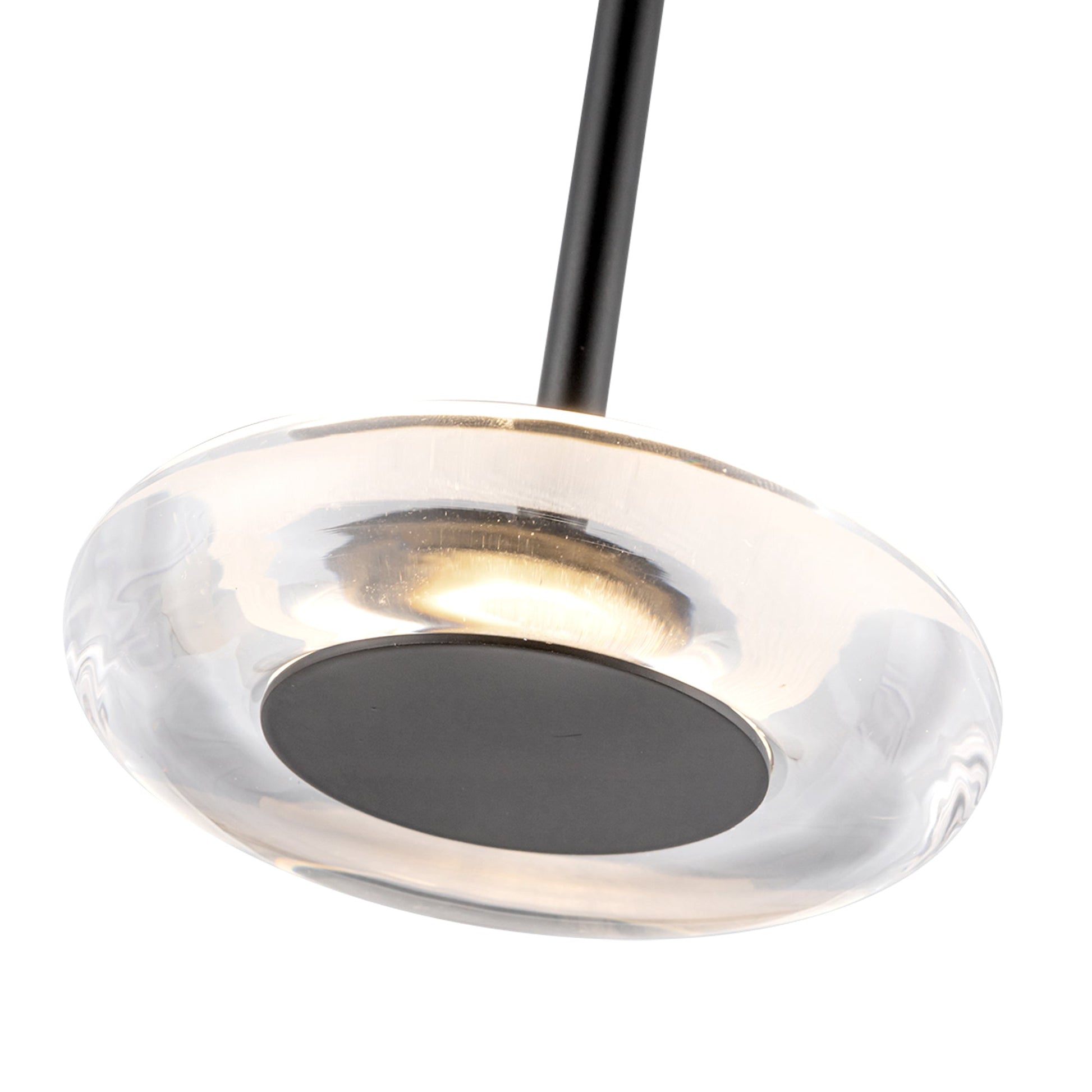 Kuzco Stephord PD97204-BK/CL Pendant, UL Listed, Black/Clear Glass