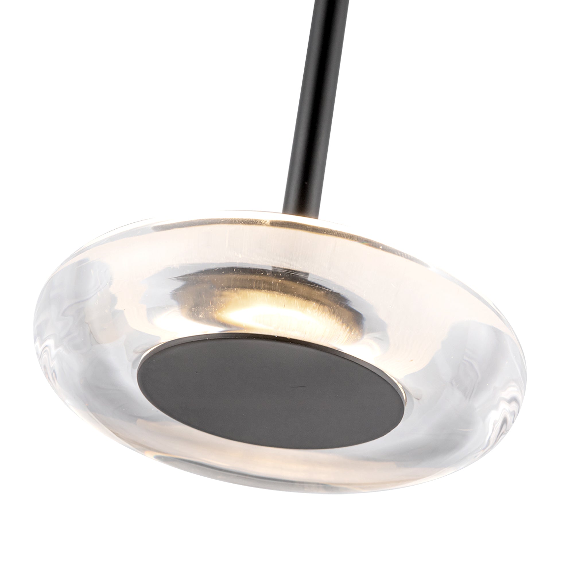Kuzco Stephord PD97204-BK/CL Pendant, UL Listed, Black/Clear Glass