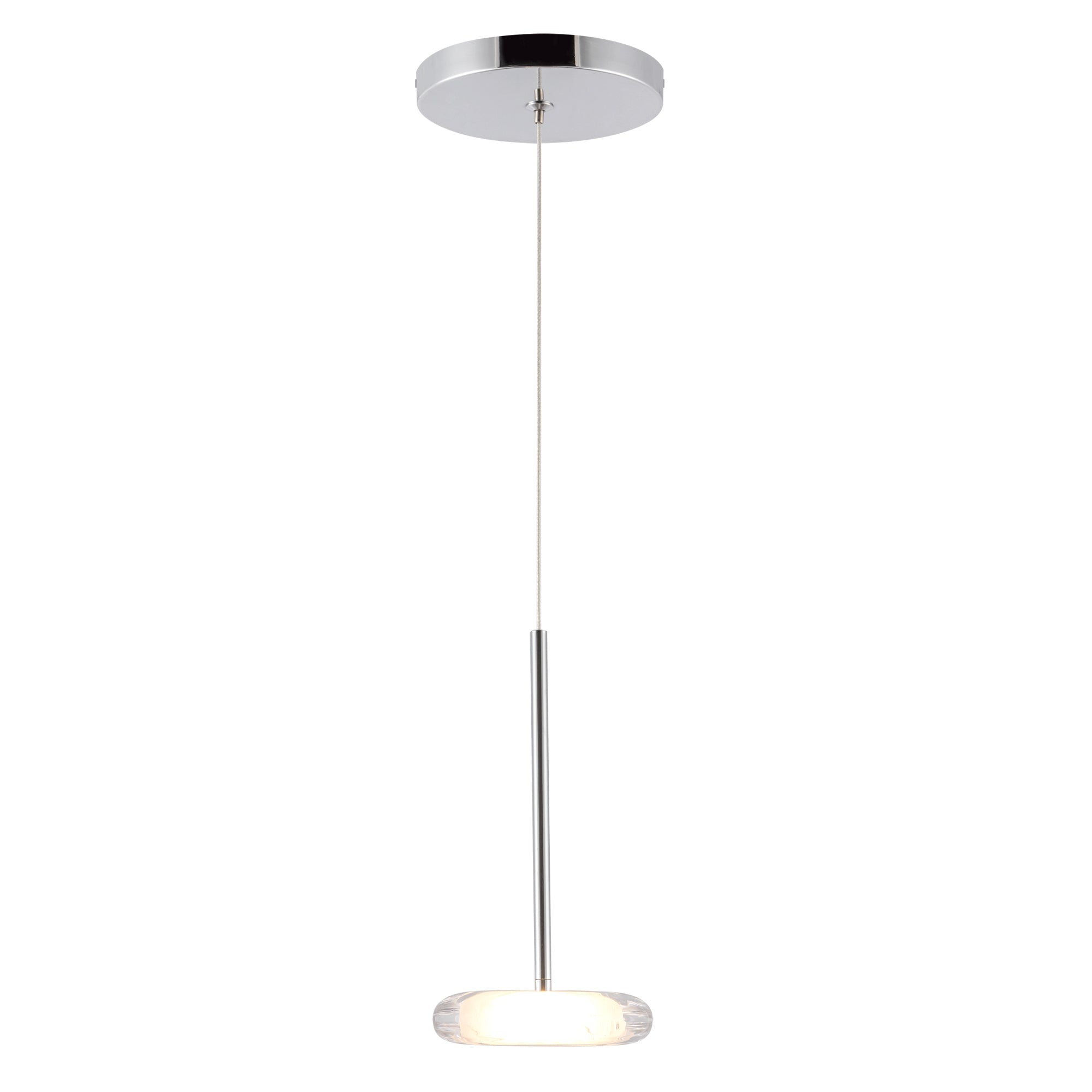 Kuzco Stephord PD97204-CH/CL Pendant, 6W LED, Chrome/Clear Glass