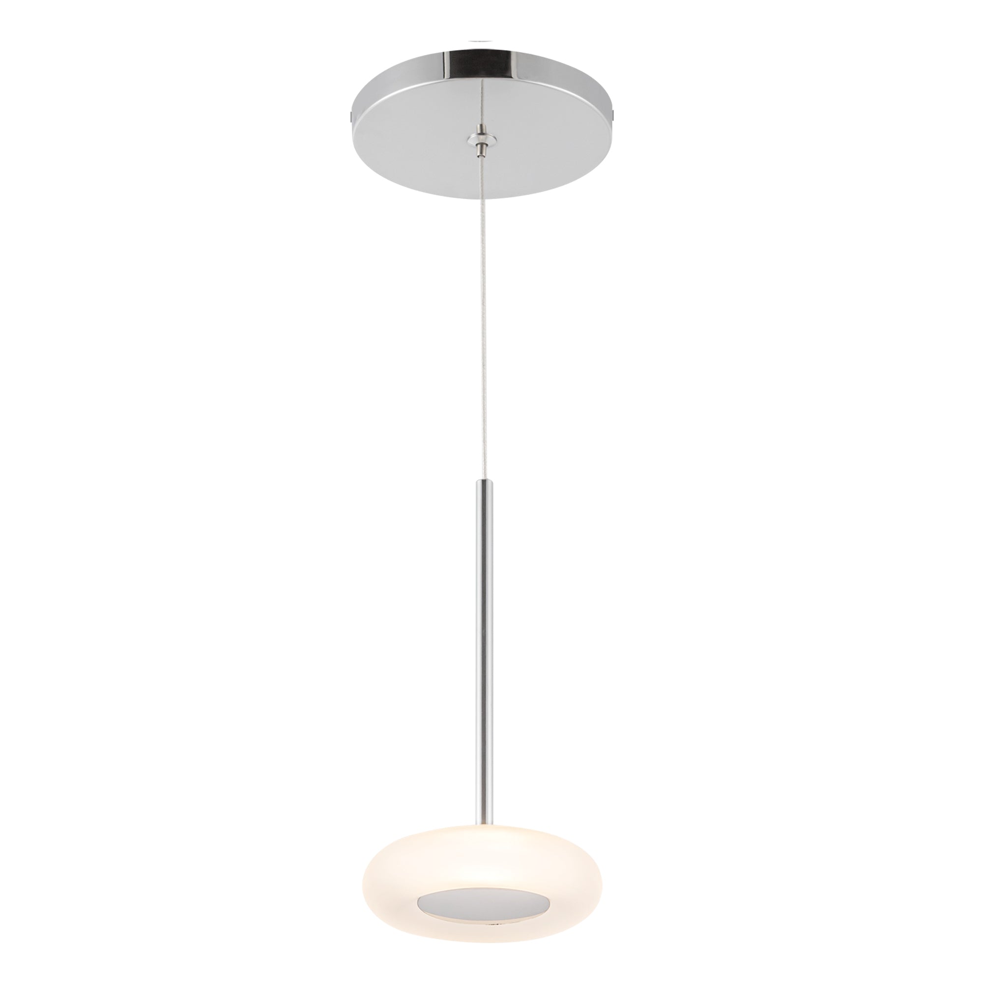 Kuzco Stephord PD97204-CH/FR Pendant, LED, Chrome/Frosted Glass
