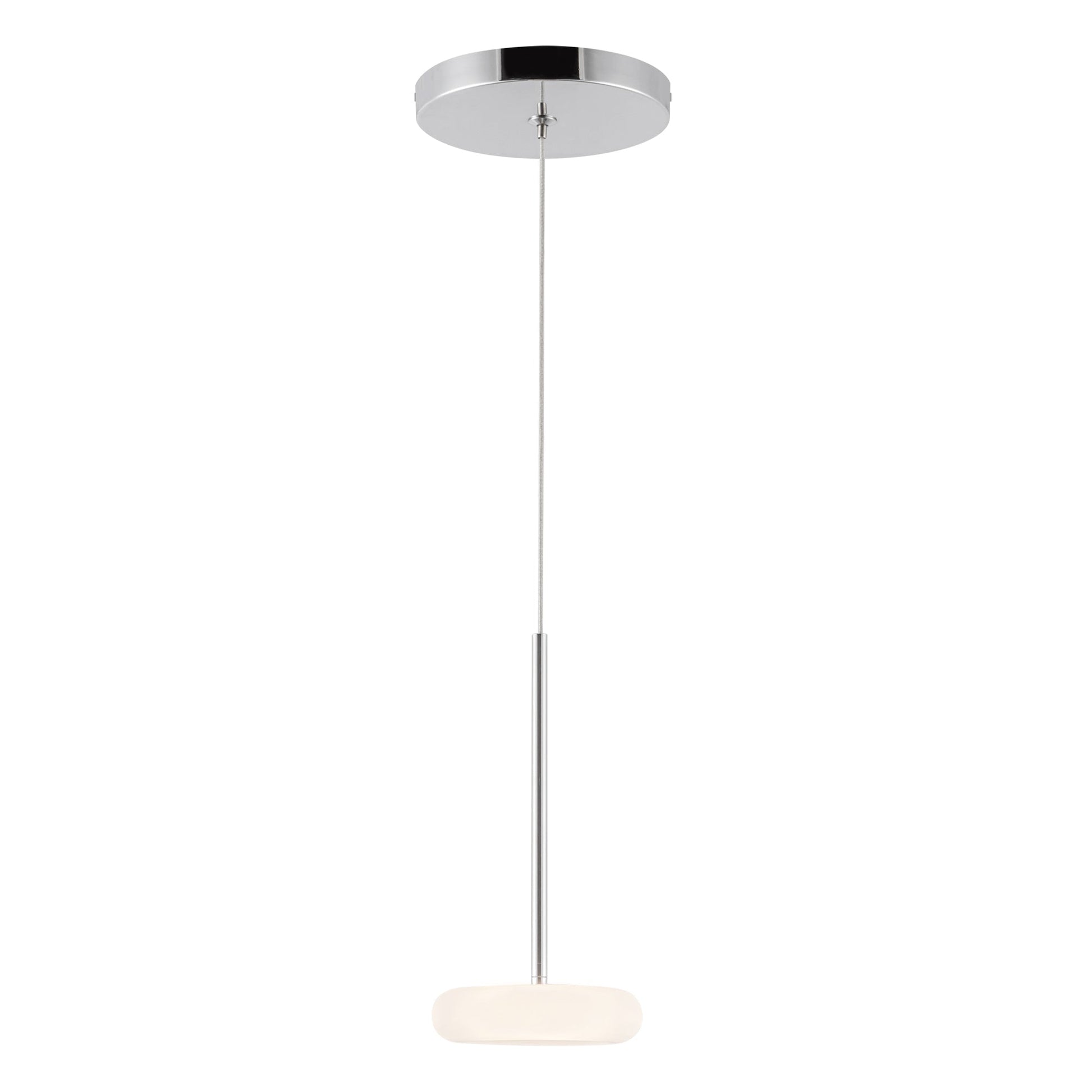 Kuzco Stephord PD97204-CH/FR Pendant, LED, Chrome/Frosted Glass