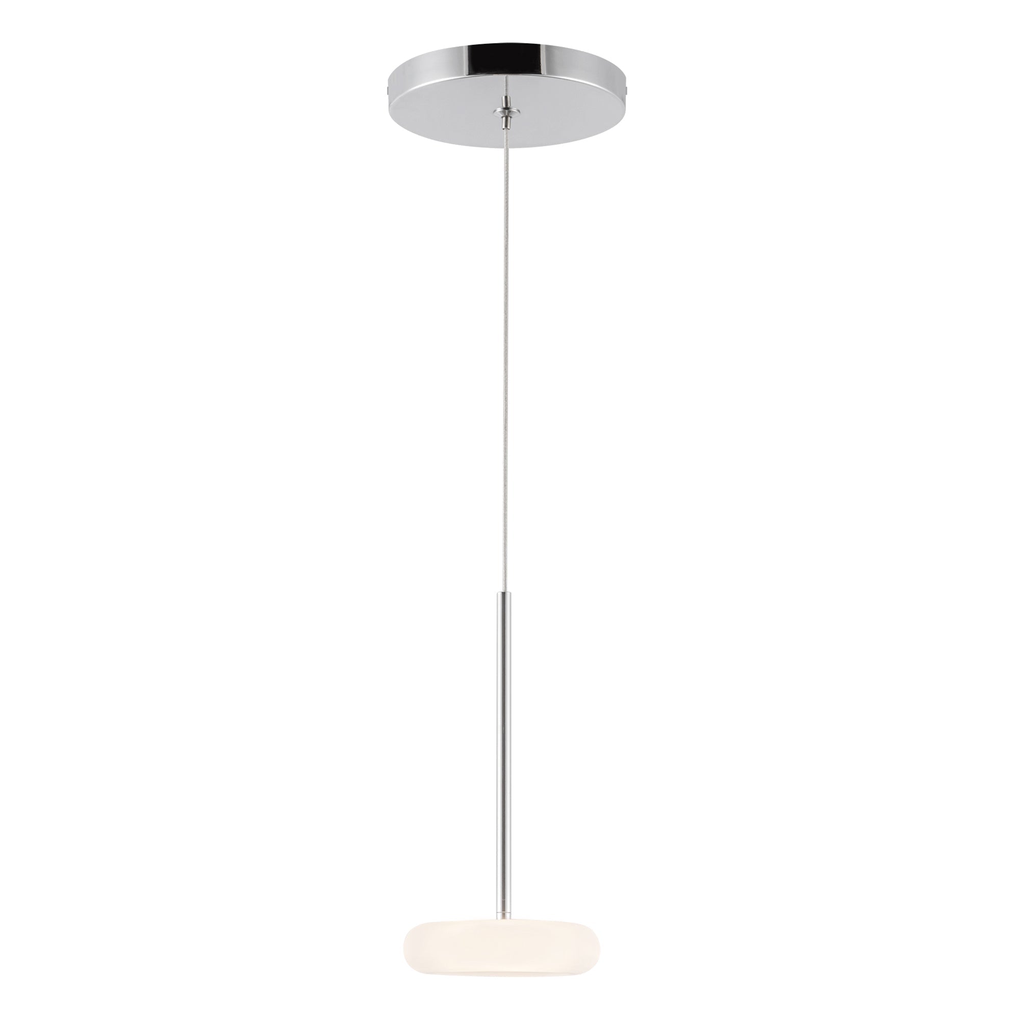 Kuzco Stephord PD97204-CH/FR Pendant, LED, Chrome/Frosted Glass