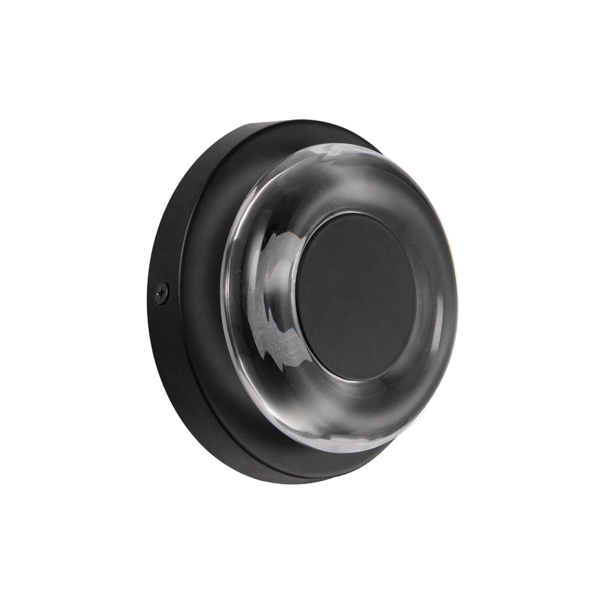 Kuzco Stephord WS97204-BK/CL Wall Sconce, UL Damp Rated, Black/Clear Glass