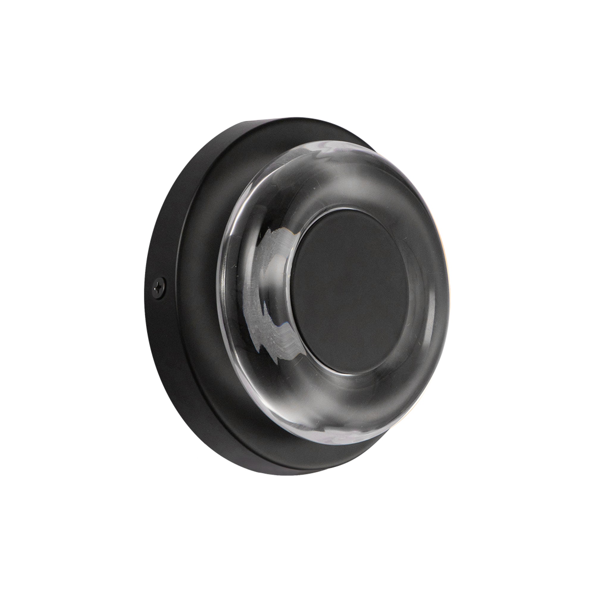 Kuzco Stephord WS97204-BK/CL Wall Sconce, UL Damp Rated, Black/Clear Glass