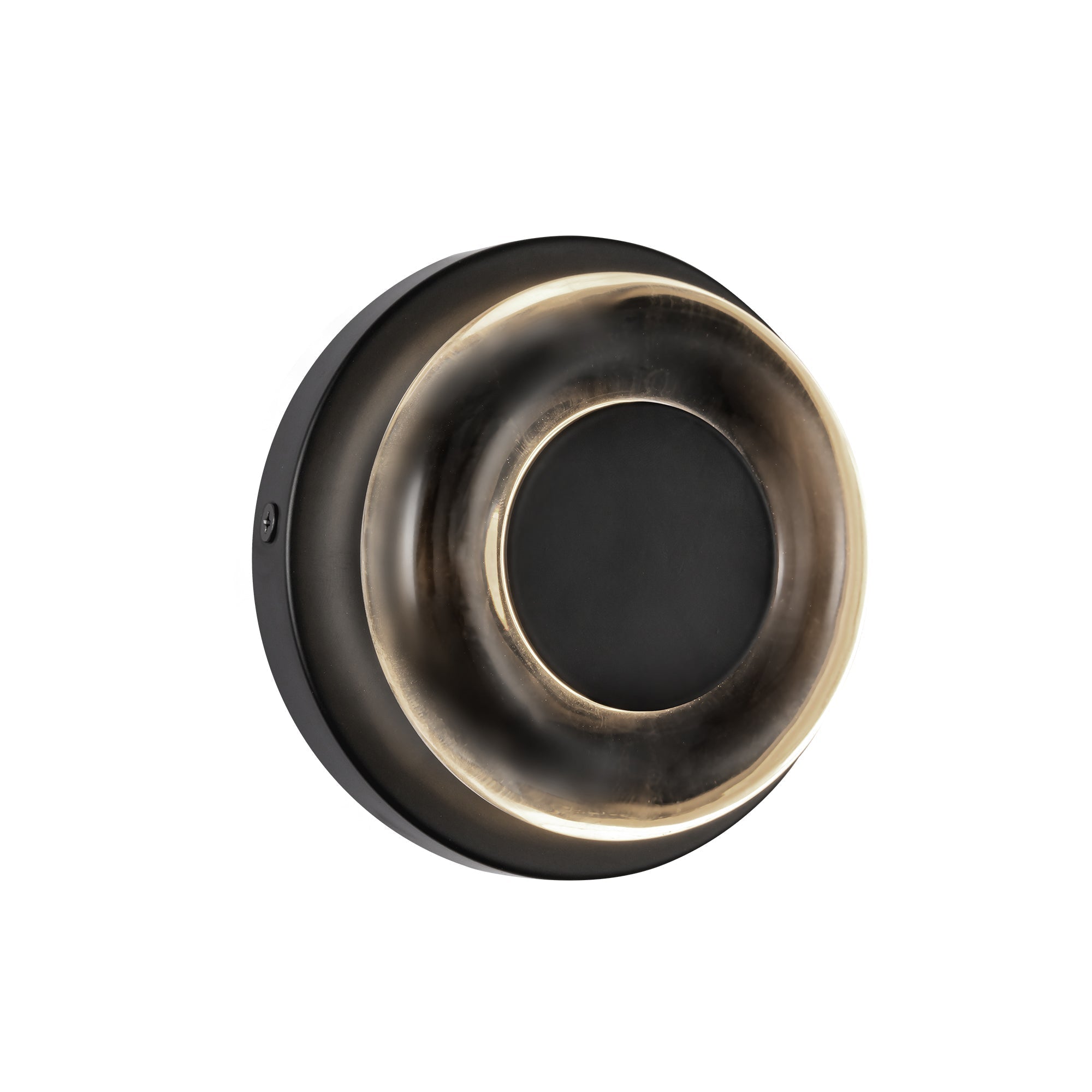 Kuzco Stephord WS97204-BK/CL Wall Sconce, UL Damp Rated, Black/Clear Glass