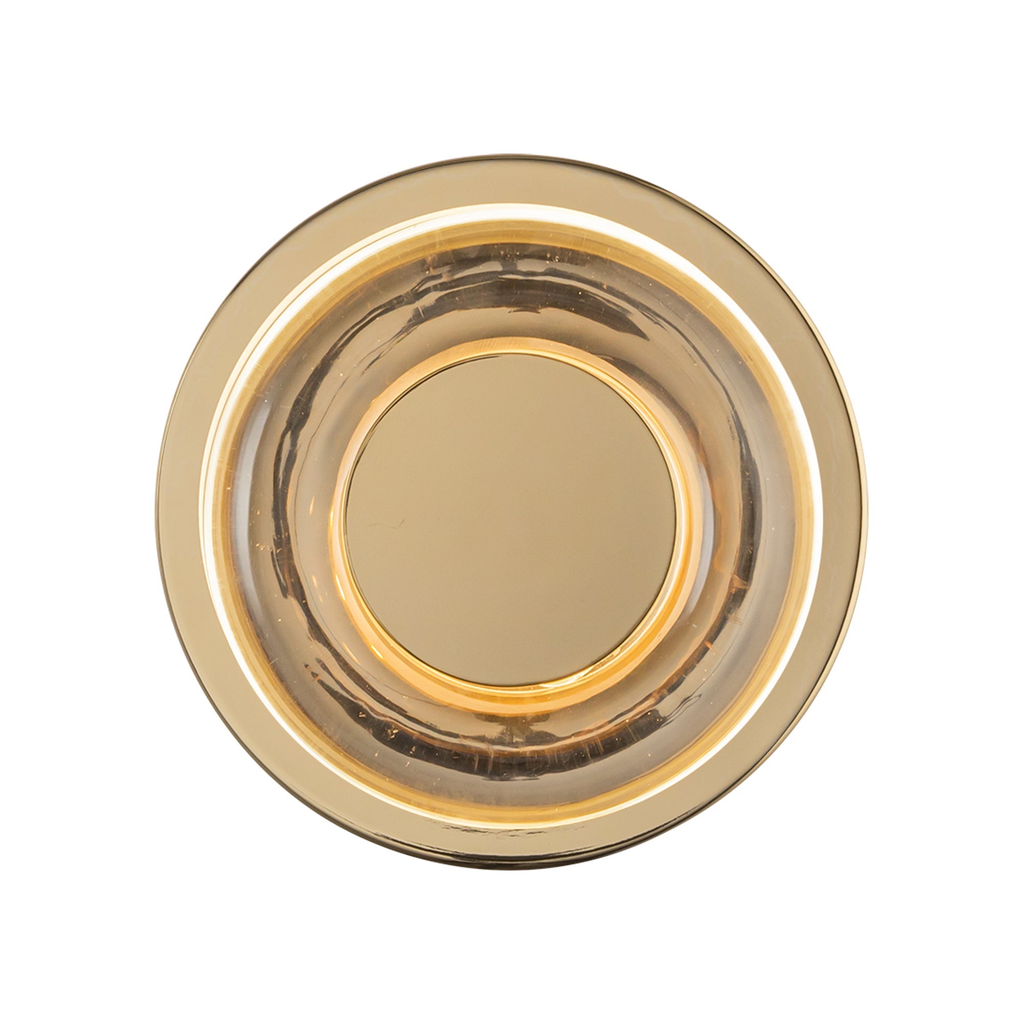Kuzco Stephord WS97204-MRB/CL Wall Sconce, LED, Metallic Brass/Clear Glass