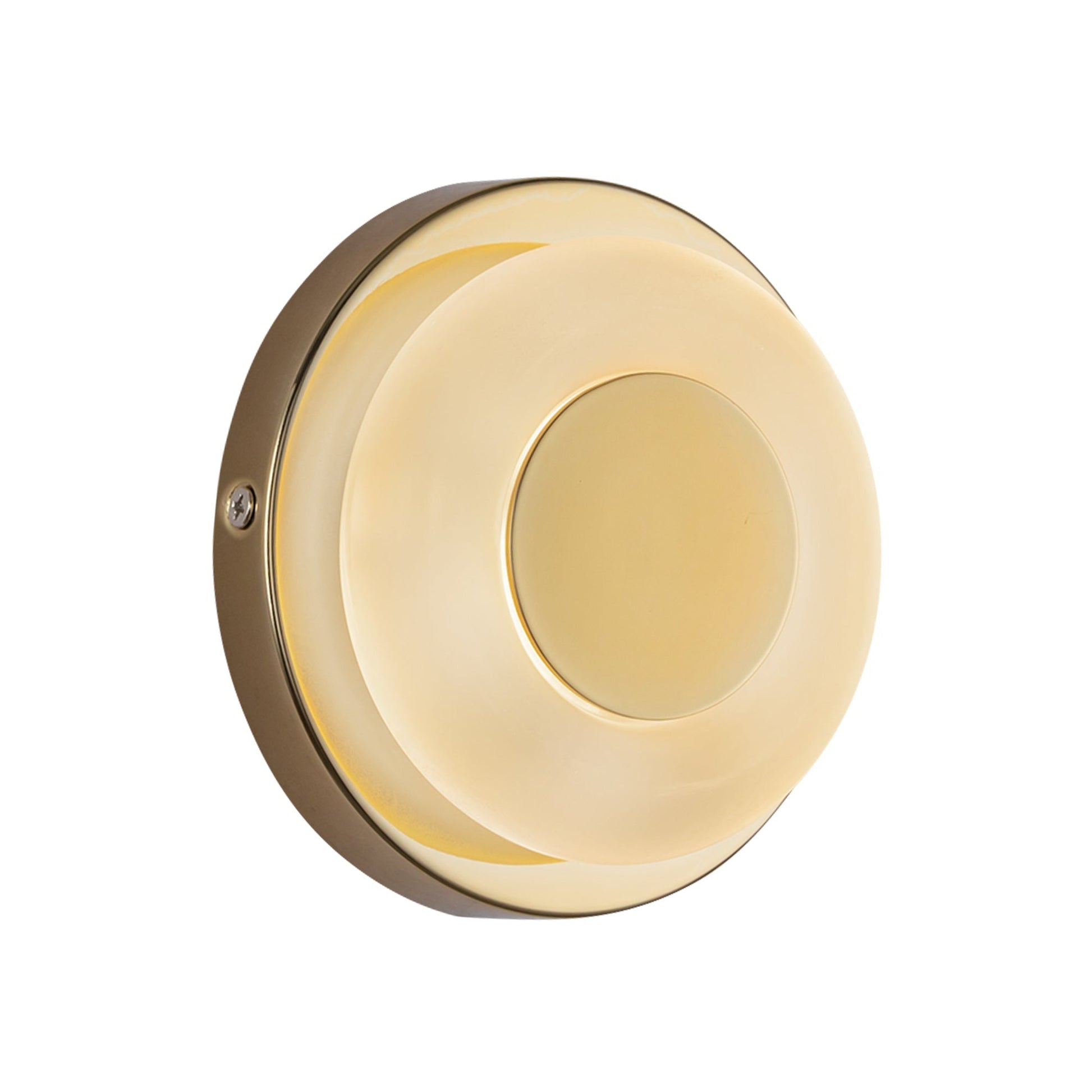 Kuzco Lighting WS97204-MRB/FR Stephord 4-in Wall Sconce, LED, Metallic Brass/Frosted Glass