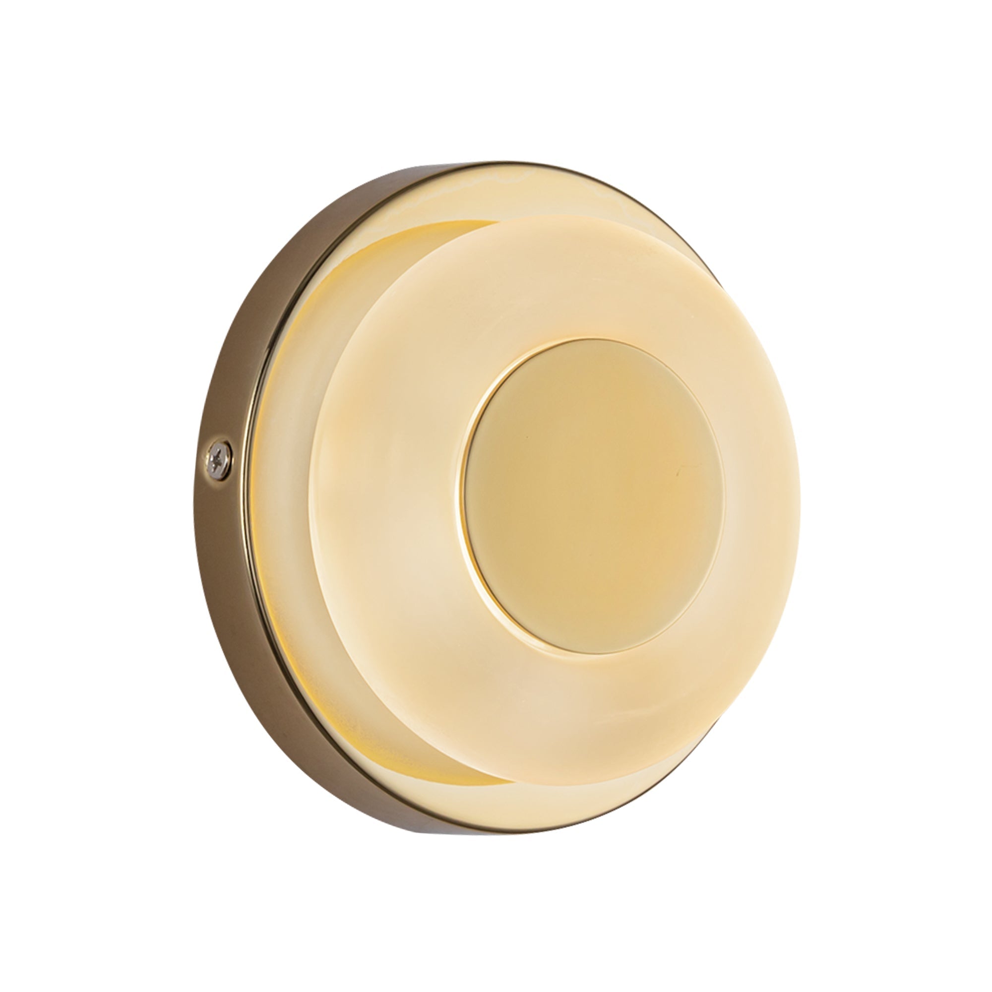 Kuzco Lighting WS97204-MRB/FR Stephord 4-in Wall Sconce, LED, Metallic Brass/Frosted Glass