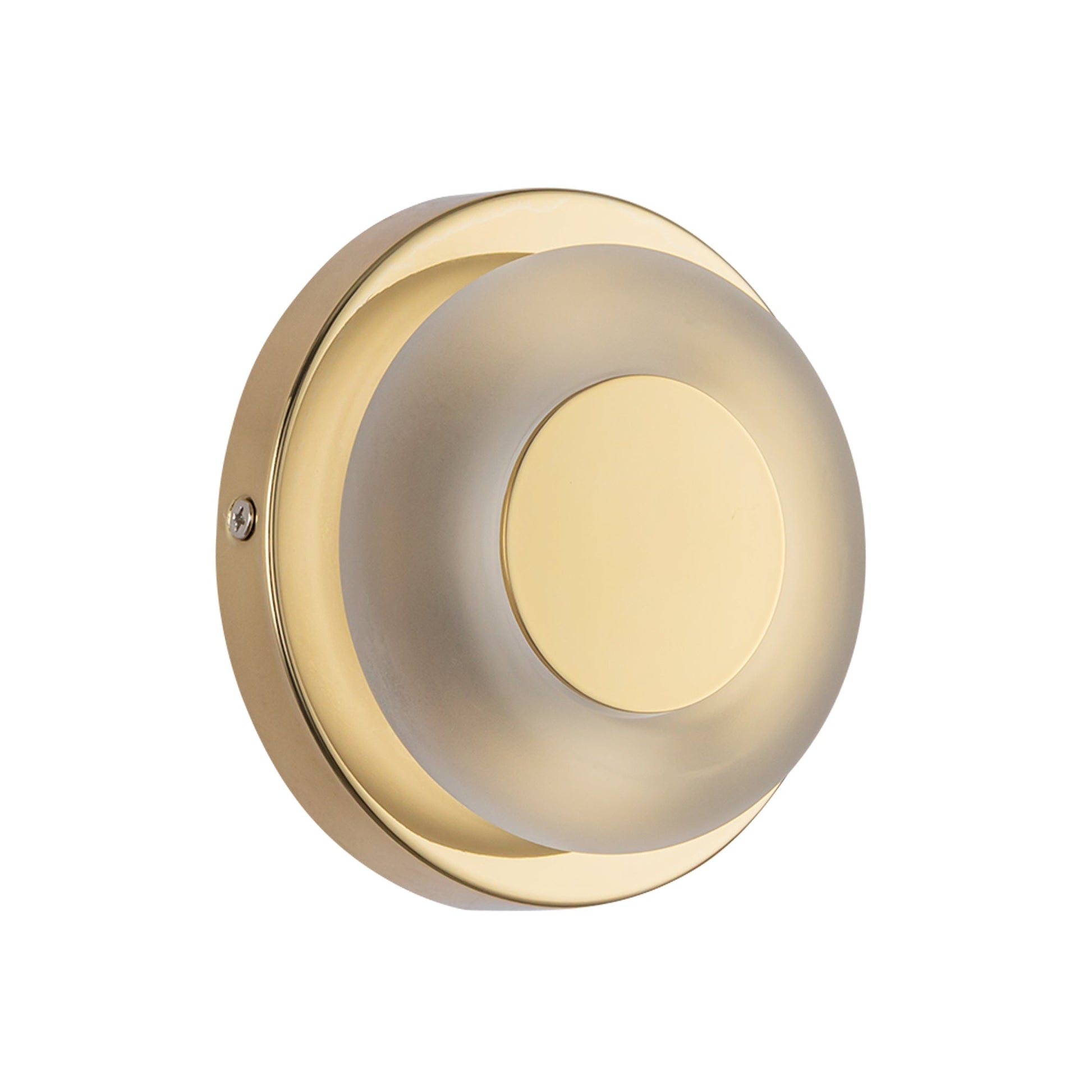 Kuzco Lighting WS97204-MRB/FR Stephord 4-in Wall Sconce, LED, Metallic Brass/Frosted Glass