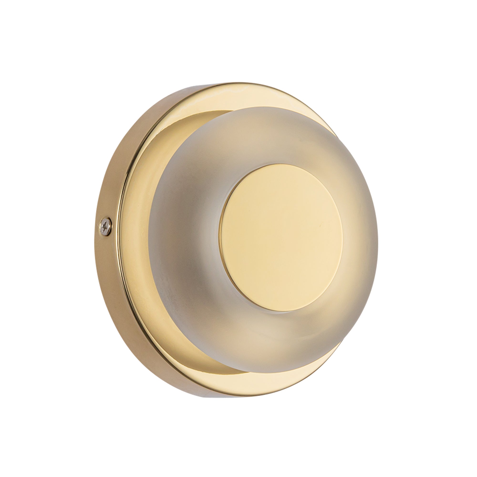 Kuzco Lighting WS97204-MRB/FR Stephord 4-in Wall Sconce, LED, Metallic Brass/Frosted Glass