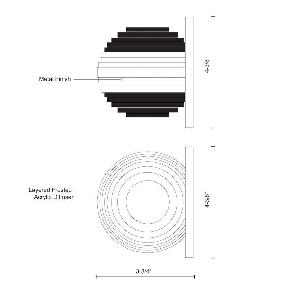 Kuzco Lighting Inc. SUPERNOVA WS10502-WH Sconce Transitional - White
