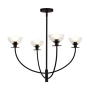 ALORA MOOD Lighting CH515226MBCL Chandelier, 4 Lights, Matte Black/Clear Glass