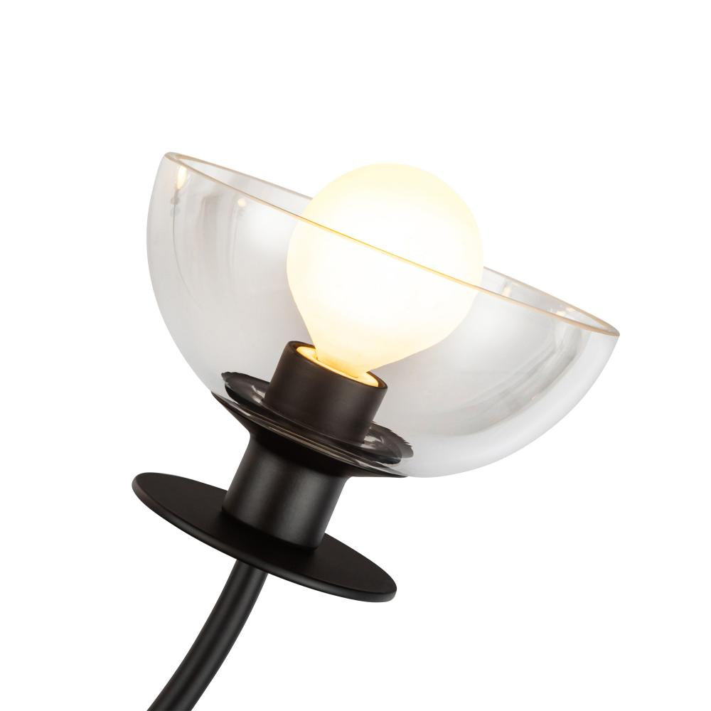 ALORA MOOD Lighting CH515226MBCL Chandelier, 4 Lights, Matte Black/Clear Glass