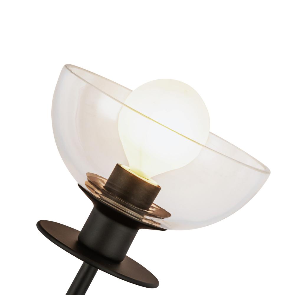 ALORA MOOD Lighting WV515205MBCL Wall Vanity Light Fixture, UL Damp Rated, Matte Black/Clear Glass