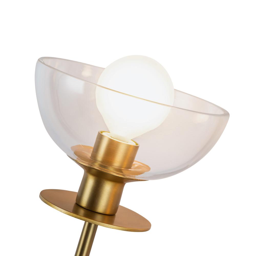 ALORA MOOD Lighting WV515212BGCL Wall Vanity Light Fixture, UL Damp Rated, Brushed Gold/Clear Glass