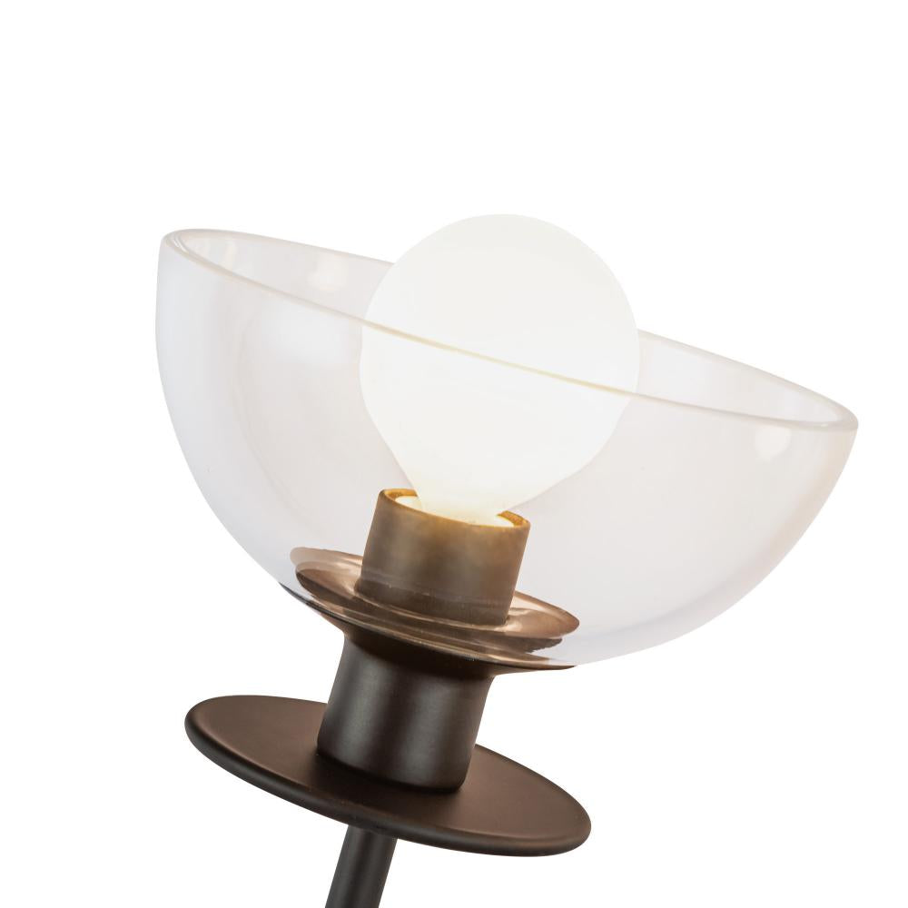 ALORA MOOD Lighting WV515212MBCL Wall Vanity Light Fixture, UL Damp Rated, Matte Black/Clear Glass