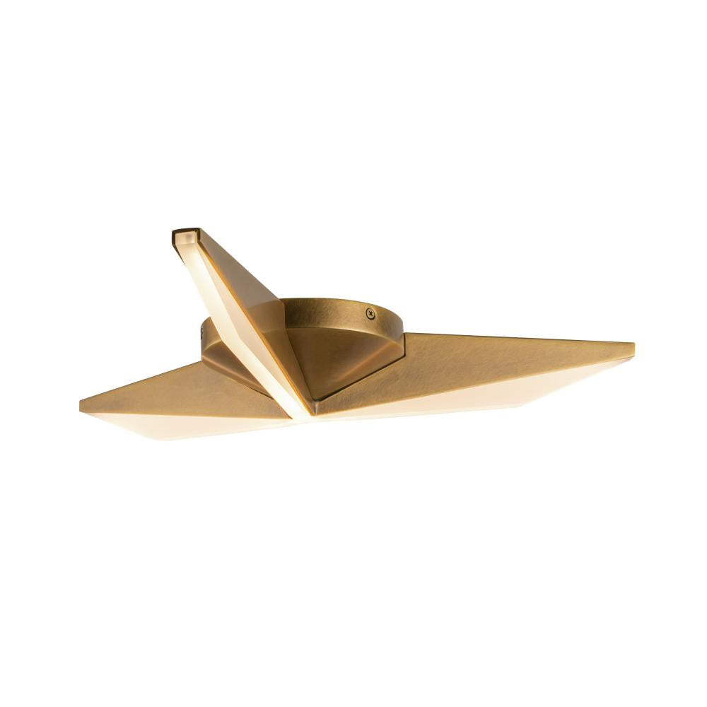 Kuzco Tachi FM64218-VB Flush Mount, 25W, Vintage Brass
