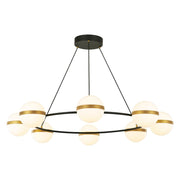 ALORA Lighting CH302008MBBG Tagliato 44-in LED Chandeliers, Matte Black/Brushed Gold