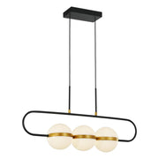 ALORA Lighting LP302003MBBG LED Linear Pendant, UL Dry Rated, Matte Black/Brushed Gold