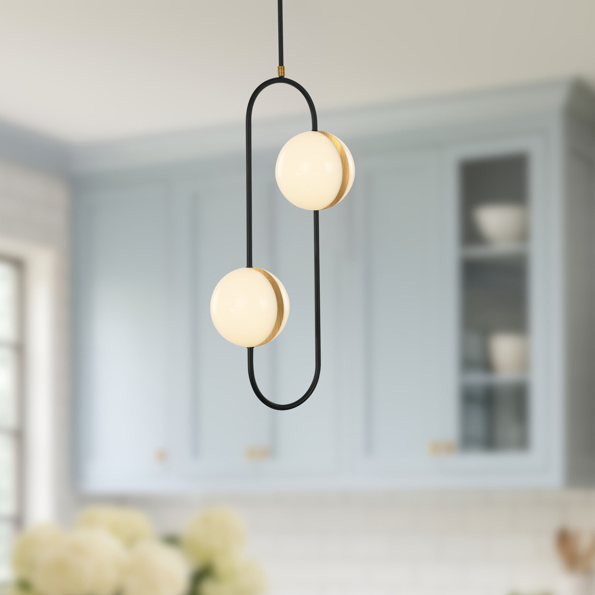 ALORA Lighting PD302002MBBG-UNV Pendant Light Fixture, UL Damp Rated, Matte Black/Brushed Gold