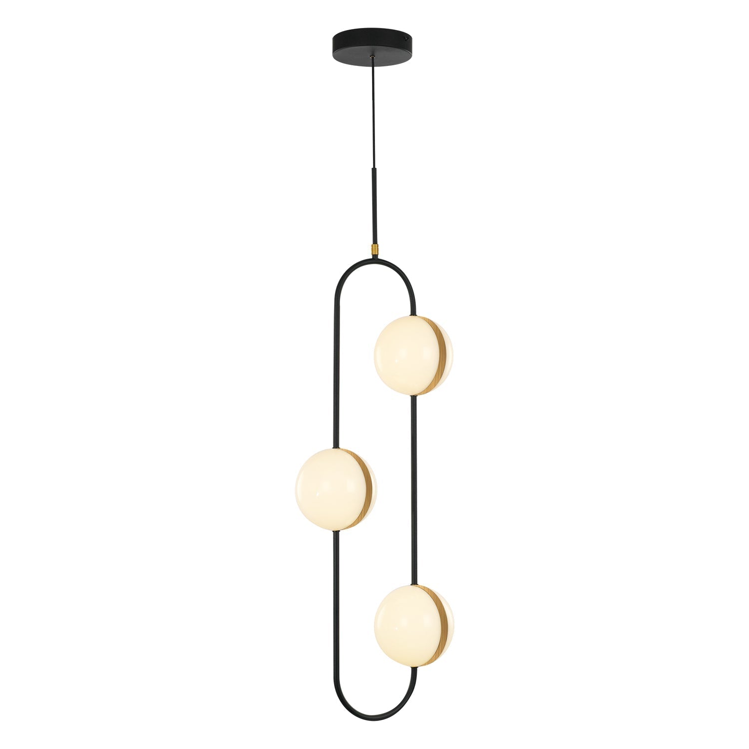 ALORA Lighting PD302003MBBG-UNV Pendant, LED, 3 Head, Modern Design, Matte Black/Brushed Gold