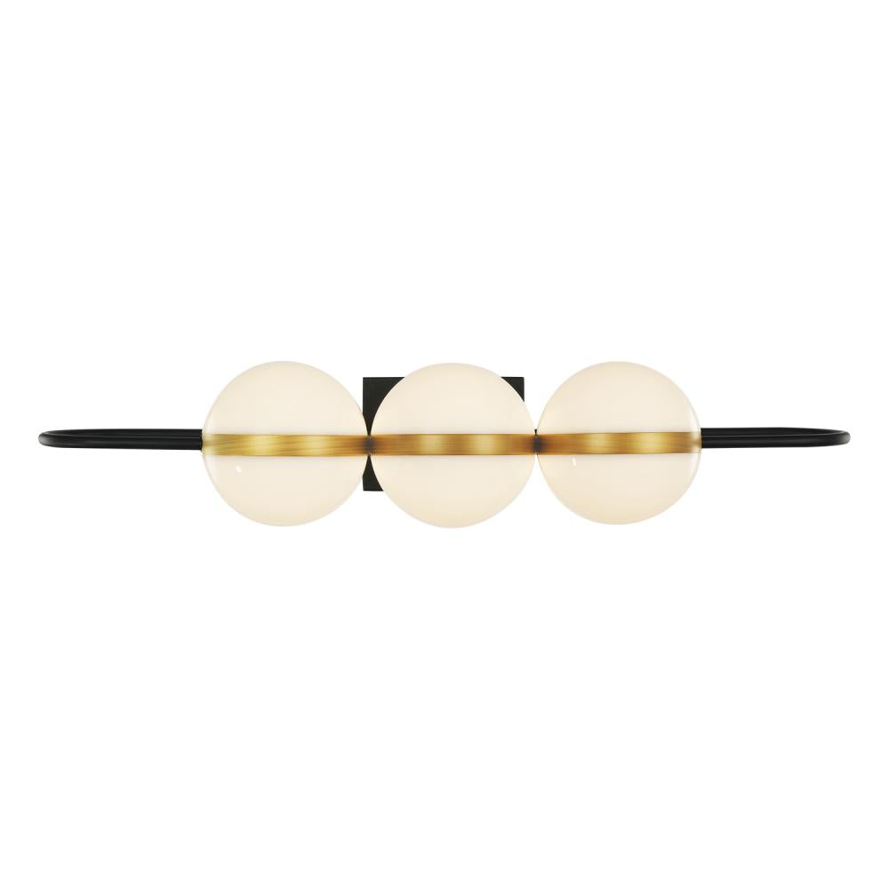 ALORA Lighting Tagliato WV302003MBBG Wall/Vanity Lights, LED, Matte Black/Brushed Gold