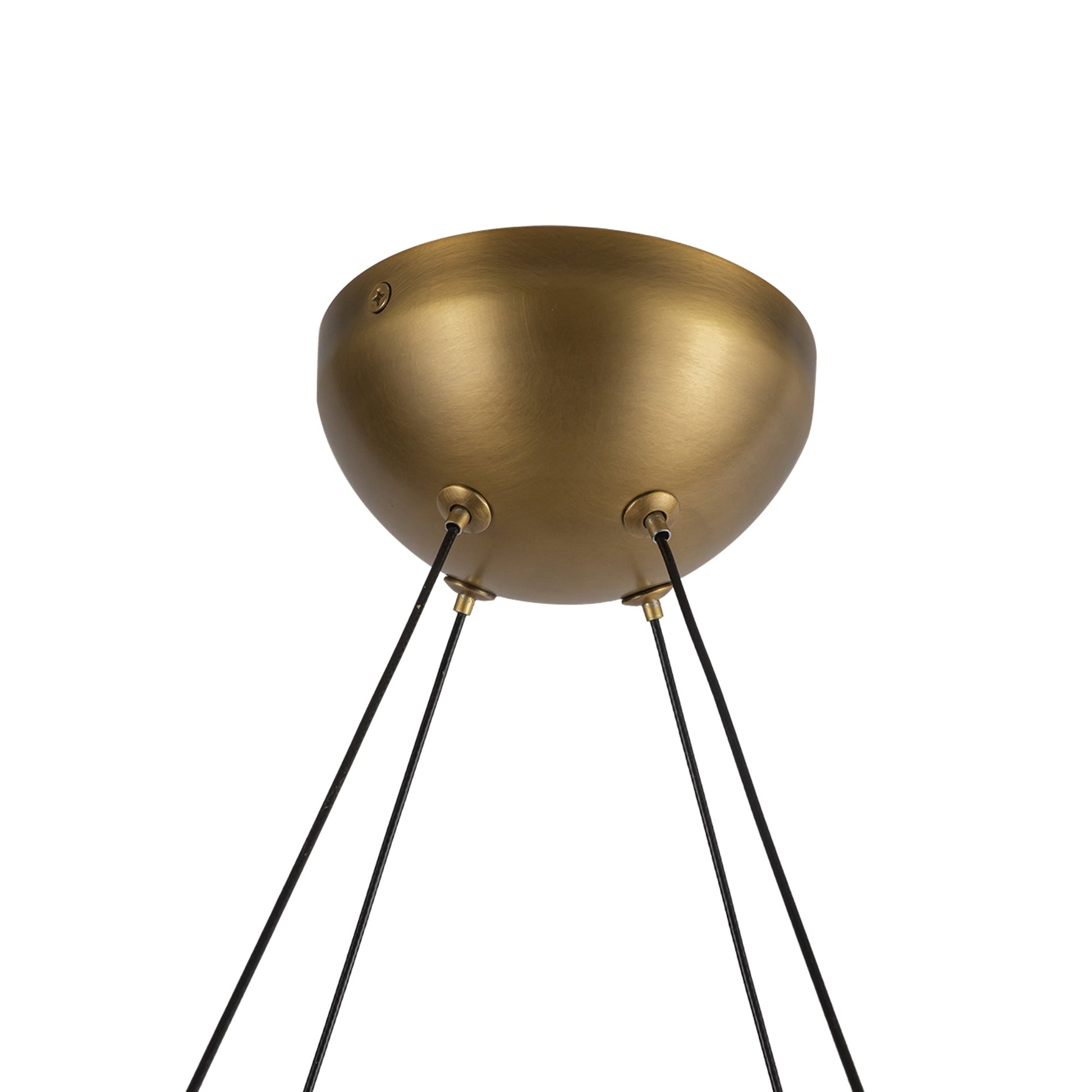 Kuzco Lighting CH13922-VBCR-UNV Chandelier, Vintage Brass/Clear Ribbed Glass