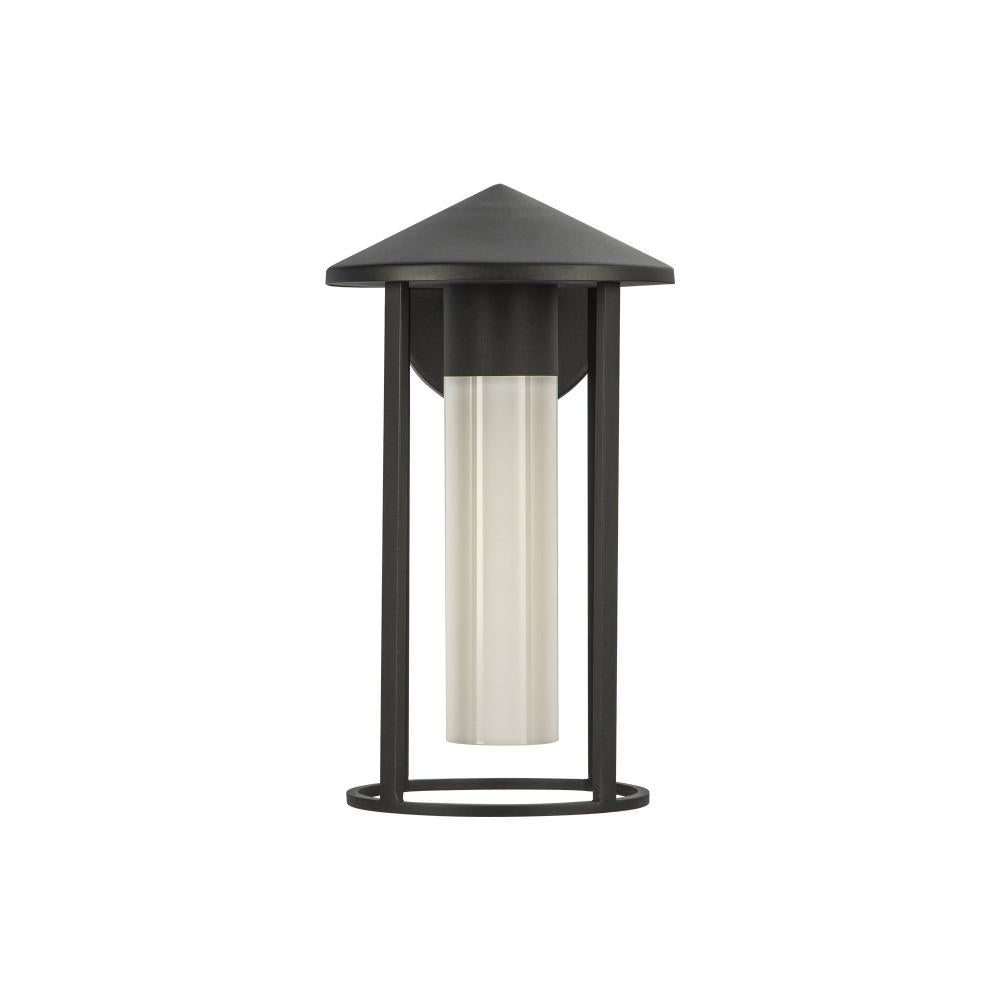 ALORA MOOD Lighting EW526312BKGO Exterior Wall Light Fixture, UL Listed, Black/Glossy Opal Glass