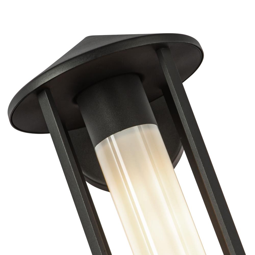 ALORA MOOD Lighting EW526312BKGO Exterior Wall Light Fixture, UL Listed, Black/Glossy Opal Glass