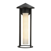 ALORA MOOD Lighting Tenko 18-in Black/Glossy Opal Glass 1 Light Exterior Wall Fixture, UL Rated, Black/Glossy Opal Glass