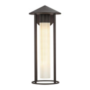 ALORA MOOD Lighting Tenko 18-in Exterior Wall Light Fixture, UL Damp Rated, Bronze/Glossy Opal Glass