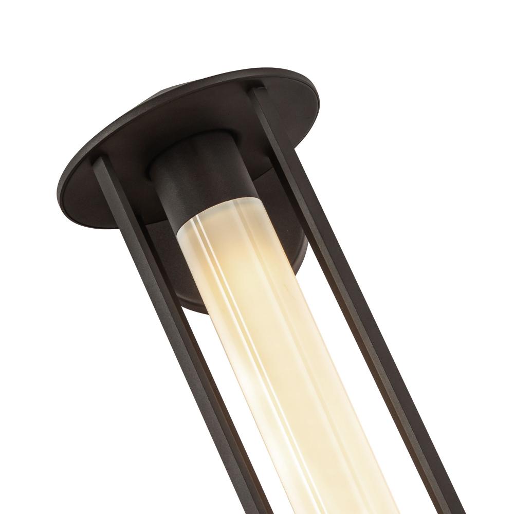 ALORA MOOD Lighting Tenko 18-in Exterior Wall Light Fixture, UL Damp Rated, Bronze/Glossy Opal Glass
