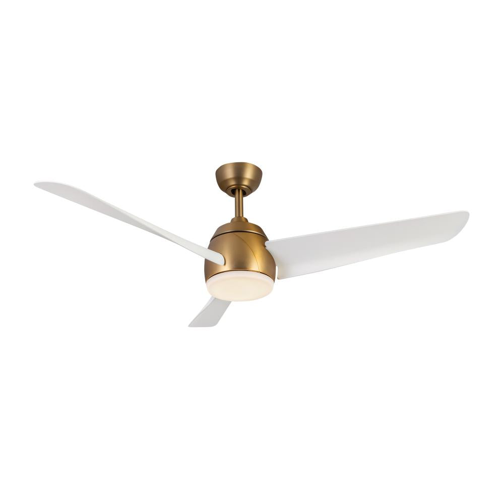 Kuzco Lighting CF91954-BG/WH Thalia LED Ceiling Fan, 54-in, Brushed Gold/Matte White