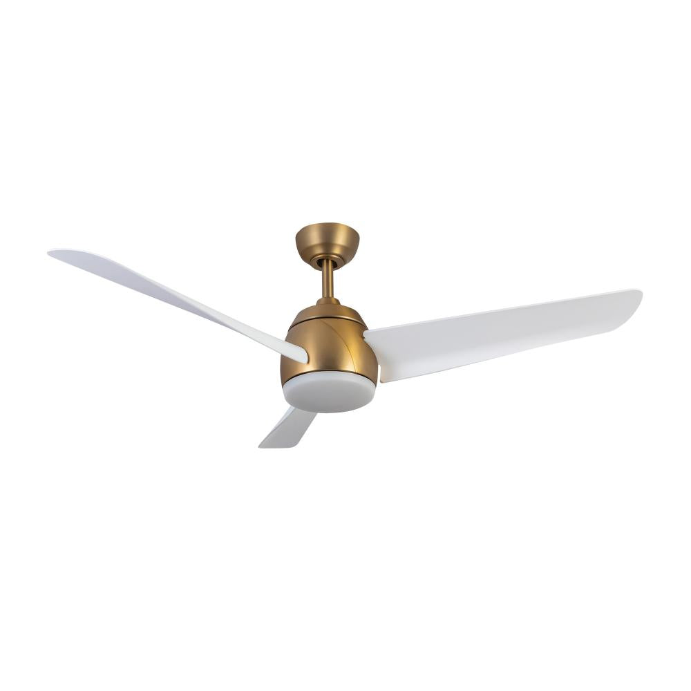 Kuzco Lighting CF91954-BG/WH Thalia LED Ceiling Fan, 54-in, Brushed Gold/Matte White