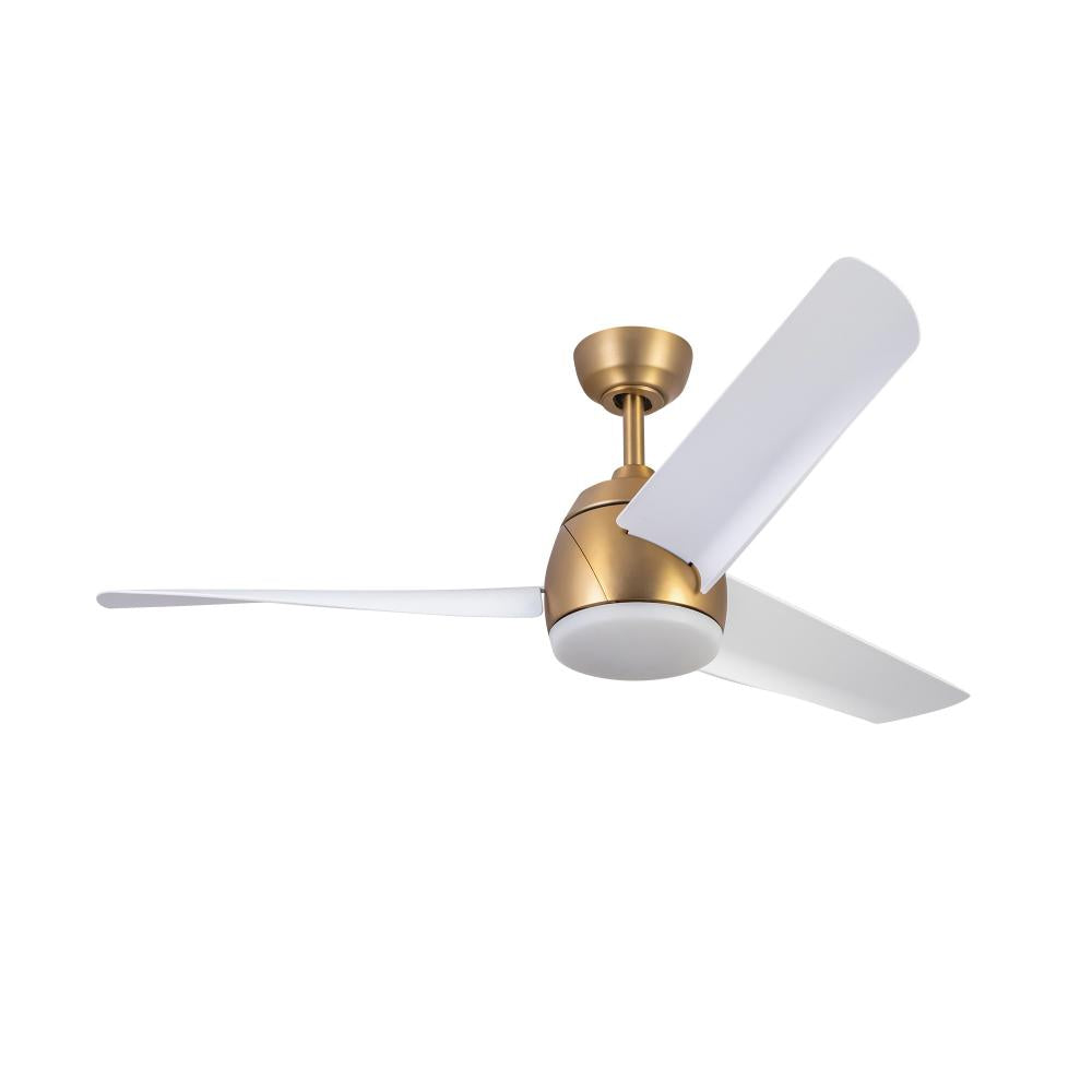 Kuzco Lighting CF91954-BG/WH Thalia LED Ceiling Fan, 54-in, Brushed Gold/Matte White