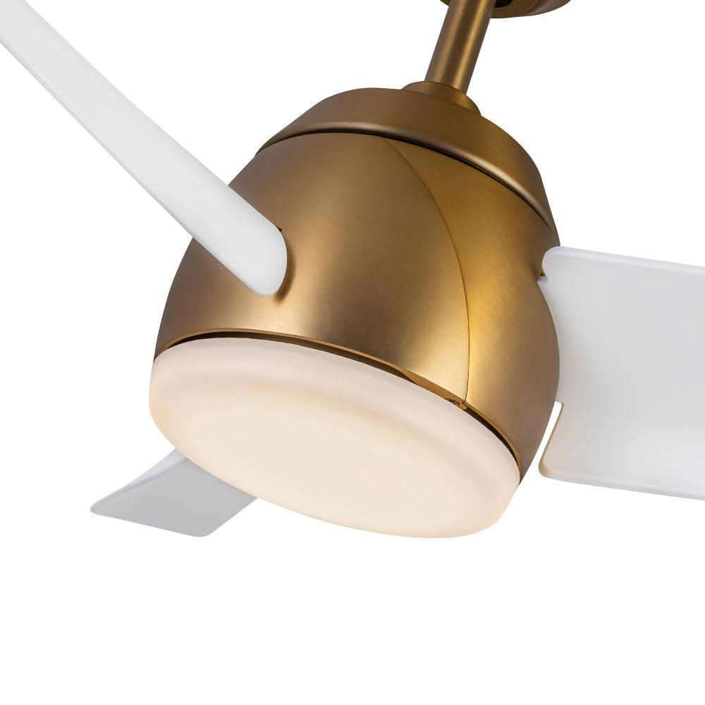 Kuzco Lighting CF91954-BG/WH Thalia LED Ceiling Fan, 54-in, Brushed Gold/Matte White