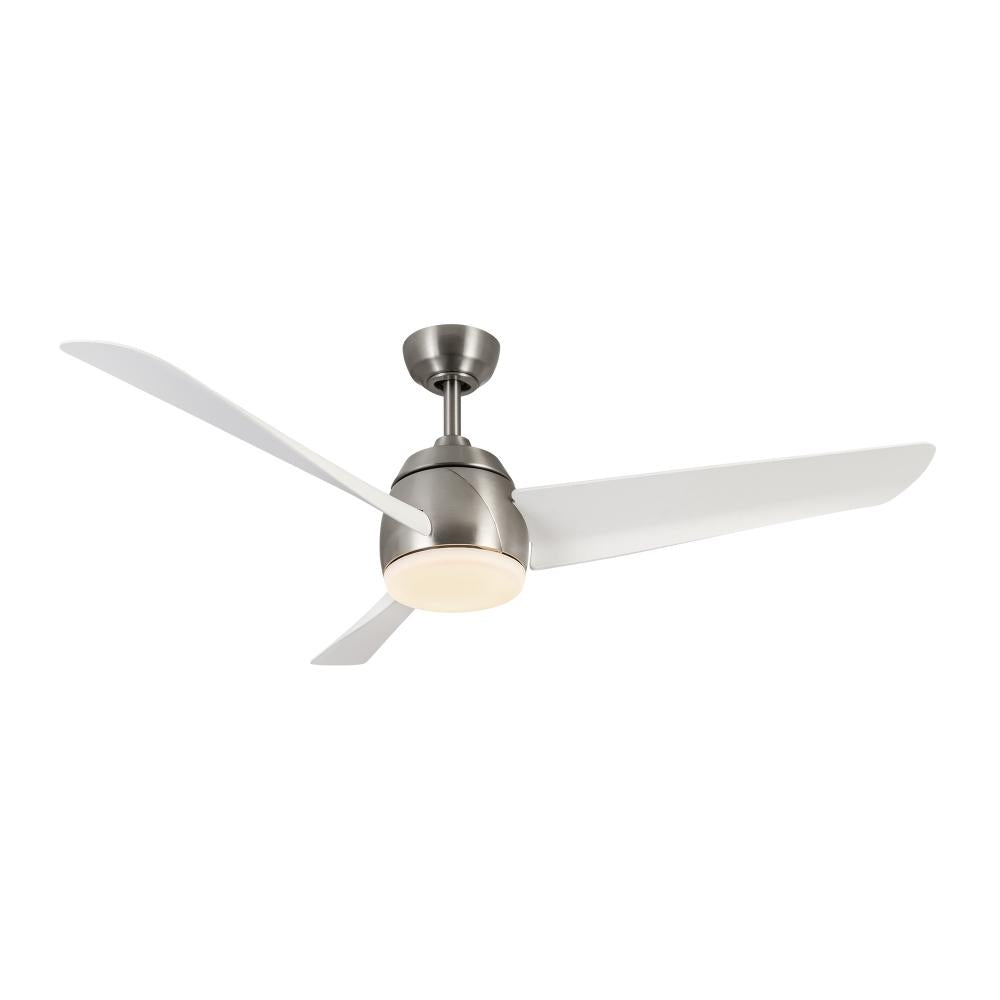 Kuzco Lighting CF91954-BN/WH Ceiling Fan, 54-in, Brushed Nickel/Matte White