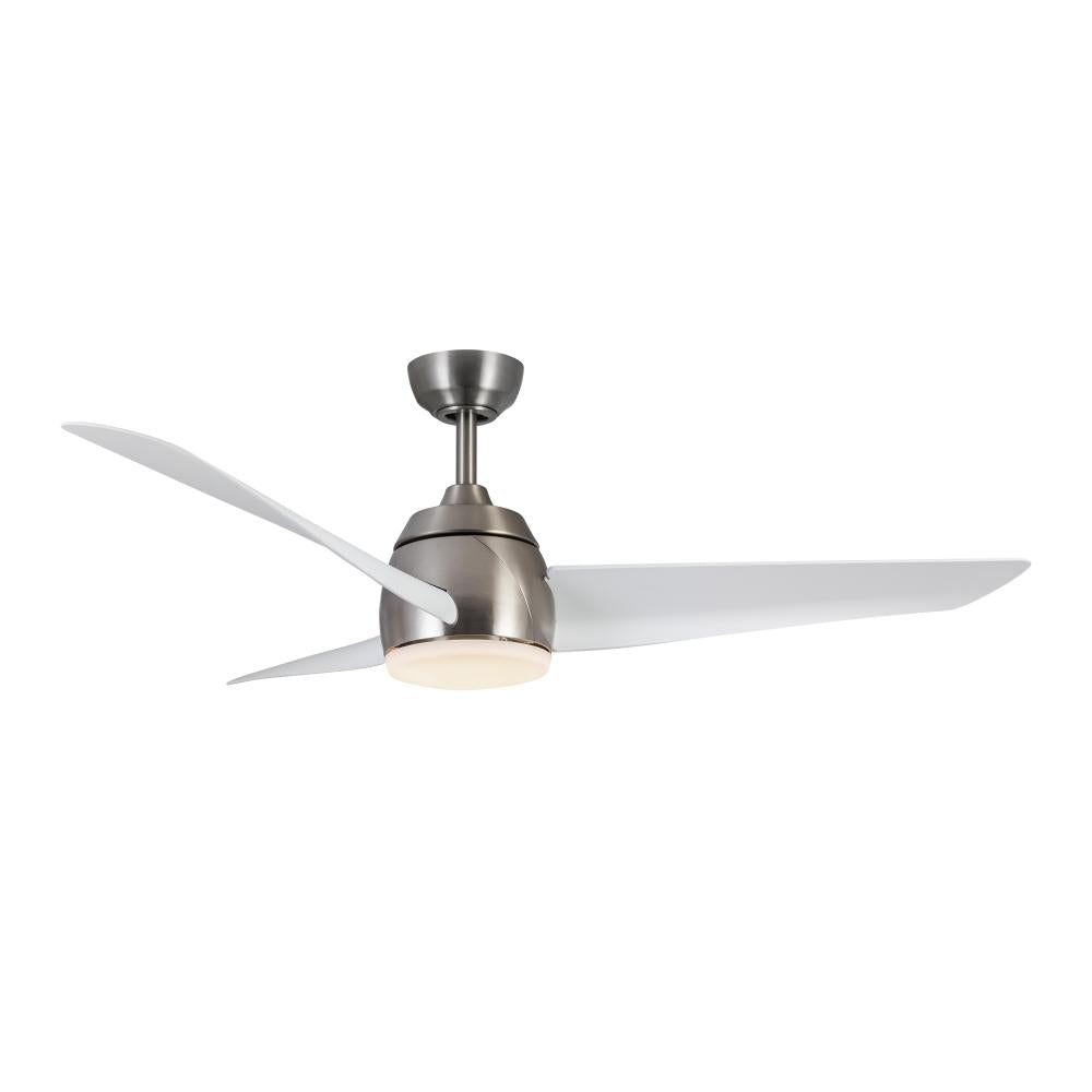 Kuzco Lighting CF91954-BN/WH Ceiling Fan, 54-in, Brushed Nickel/Matte White