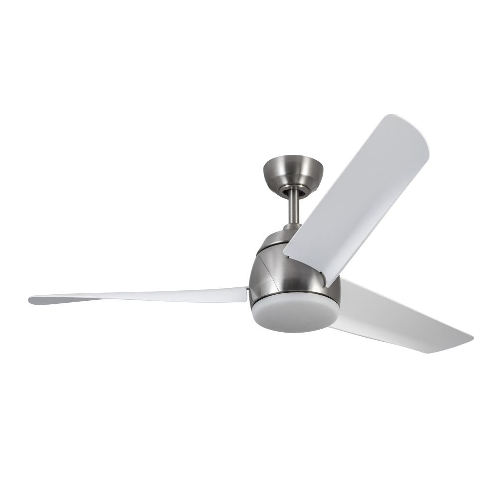 Kuzco Lighting CF91954-BN/WH Ceiling Fan, 54-in, Brushed Nickel/Matte White
