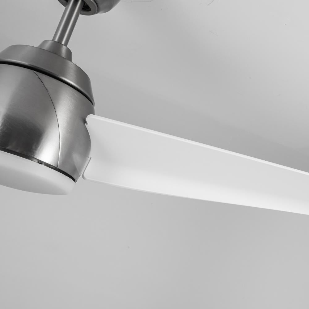 Kuzco Lighting CF91954-BN/WH Ceiling Fan, 54-in, Brushed Nickel/Matte White